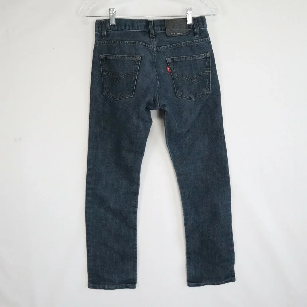 Levi's 511 Jeans Boys 14 Reg 27x27 Standard Slim Fit 5-Pocket Denim Dark Blue‎